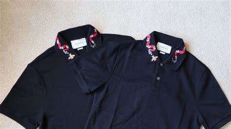 gucci snake polo real vs fake|Gucci polo counterfeit.